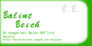 balint beich business card